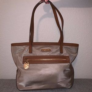 Michael Kors Kempton Small Tan Nylon Tote